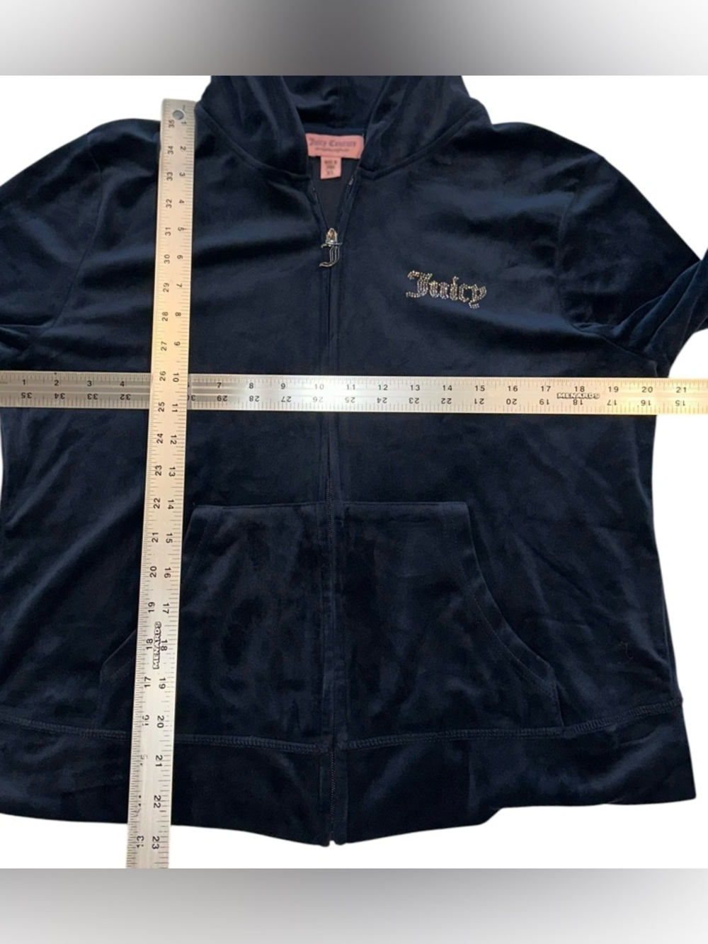 Juicy Couture Regal Blue Velour Tracksuit with Rhinestone Logo Detail Women’s XL - Picture 11 of 14